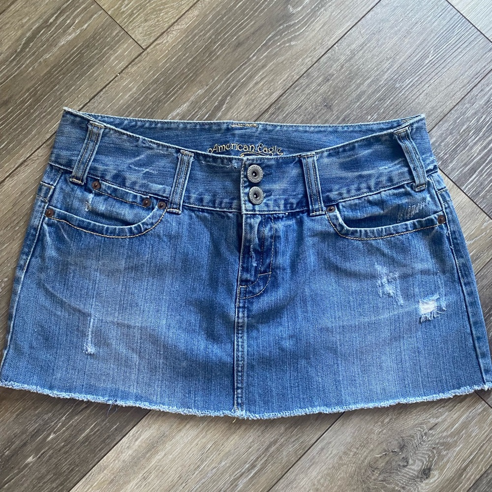American Eagle denim mini skirt